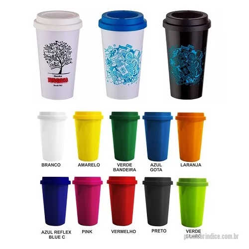 Copo Plástico personalizado - Copo Plástico de Café com Tampa