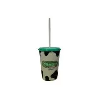 copo 350 ml com tampa e canudo mold label