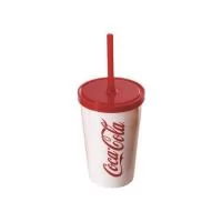 Copo plástico personalizado com tampa e canudo e em seu tamanho mais procurado de 550 ml é o brinde personalizado que vai fazer volume nos eventos.