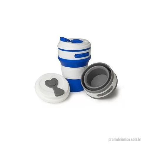 Copo sanfonado personalizado - Copo retrátil personalizado confeccioando em silicone de alta durabilidade é um brinde personalizado que faz sucesso.