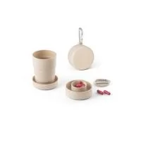 Copo retrátil personalizado confeccionado em fibra de bambu é uma novidade nos brindes personalizados!