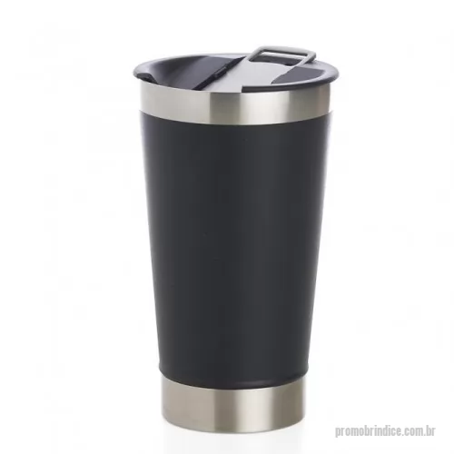 Copo térmico personalizado - Copo Térmico Inox 500ml com tampa e abridor. Material livre de BPA