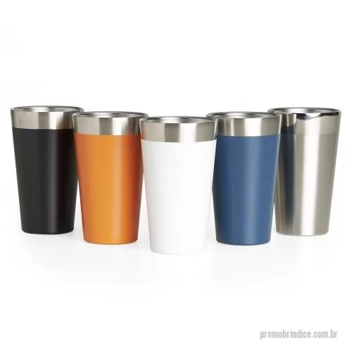 Copo térmico personalizado - Copo térmico de inox com capacidade para 473ml. Produto livre de BPA.