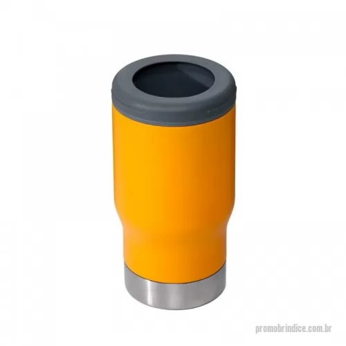 Copo térmico personalizado - Copo térmico multiuso com parede dupla em inox, capacidade de 380ml. Pode ser utilizado como copo, porta long neck ou porta lata. Contém abridor de garrafa na parte inferior do copo.