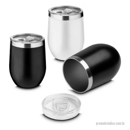 Copo térmico personalizado - Copo térmico em aço inox, pintura fosca, detalhe em aço inox, tampa plástica com anel de silicone para vedação,abertura na tampa para consumo, capacidade de 300ml.