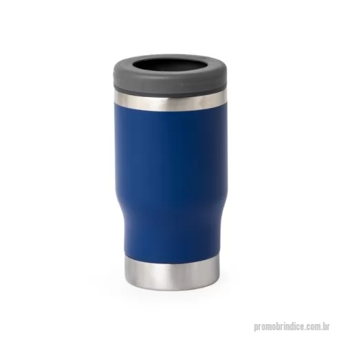 Copo térmico personalizado - Copo térmico multiuso com parede dupla em inox, capacidade de 380ml. Pode ser utilizado como copo, porta long neck ou porta lata. Detalhe em inox na parte superior e ainda contém abridor de garrafa na parte inferior do copo. cores disponíveis: Azul, Branco, Laranja e Preto.