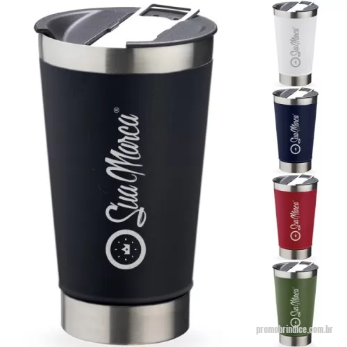 Copo térmico personalizado - Mantenha sua bebida sempre na temperatura ideal com este copo térmico personalizado de 500ml em aço inox, super resistente e livre de BPA. Seu design exclusivo conta com tampa multifuncional, incluindo abridor de garrafas, tornando-o perfeito para qualquer ocasião! Seja para café quente ou aquela cerveja gelada, este copo é a escolha ideal.