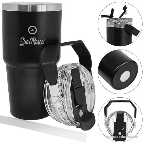 Copo térmico personalizado - Mantenha suas bebidas na temperatura ideal por muito mais tempo com o Copo Térmico Personalizado 650ml! Fabricado em aço inox 304 de alta qualidade e com parede dupla, ele garante máxima eficiência térmica para manter sua bebida quente ou gelada ao longo do dia.