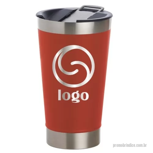 Copo térmico personalizado - Copo térmico de inox com acabamento liso e capacidade 473ml, material livre de BPA. Contém tampa com abridor.  Altura :  17,1 cm  Largura :  9,1 cm  Circunferência :  29,3 cm  Medidas aproximadas para gravação (CxL):  12 cm x 6 cm  Peso aproximado (g):  268