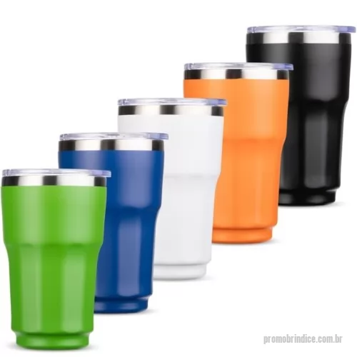 Copo térmico personalizado - Descrição: Copo térmico com capacidade máxima de 300ml. Possui estrutura de parede dupla com interior em inox 304 e exterior em inox 201 e pintura eletrostática. Conta com tampa de pressão em plástico com protetor deslizante para o bocal e anel de vedação emborrachado.  Altura :  13,4 cm  Largura :  8,3 cm  Diametro :  (sem tampa) 8 cm