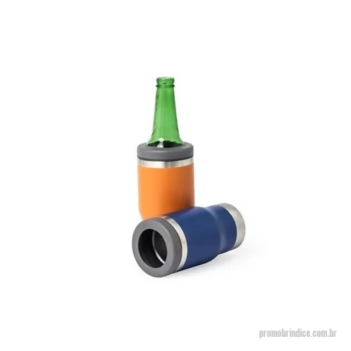 Copo térmico personalizado - Copo térmico multiuso com parede dupla em inox, capacidade de 380 ml. Pode ser utilizado como copo, porta long neck ou porta lata. Detalhe em inox na parte superior e ainda contém abridor de garrafa na parte inferior do copo. Altura : 15,2 cm Largura