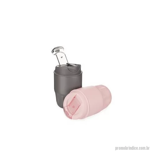 Copo térmico personalizado - Copo térmico em inox com pintura eletrostática e capacidade para até 250 ml. Possui formato ergonômico e base antiderrapante. Conta ainda com tampa rosqueável em plástico com trava de segurança. Altura : 13,4 cm Largura : 8,4 cm Tamanho total aproxim
