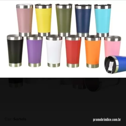Copo térmico personalizado - Copo termico com abridor, mantem a refrigeração por mais 12 horas, com abridor e tampa, diversas cores.