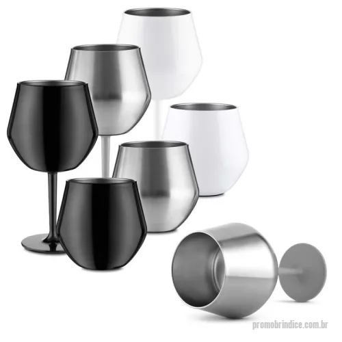 Copo térmico personalizado - Copo/taça térmico de 350 ml brilhosa, em inox (interno 304 / externo 201), haste removível em plástico PP, discos de borracha para estabilidade. Dimensão do Produto (com haste): 20xø8cm Dimensão do Produto (sem haste): 10xø8cm