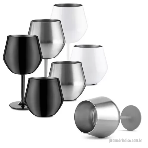 Copo térmico personalizado - 	Copo/taça térmico de 350 ml em inox (interno 304 / externo 201), haste removível em plástico PP, discos de borracha para estabilidade.