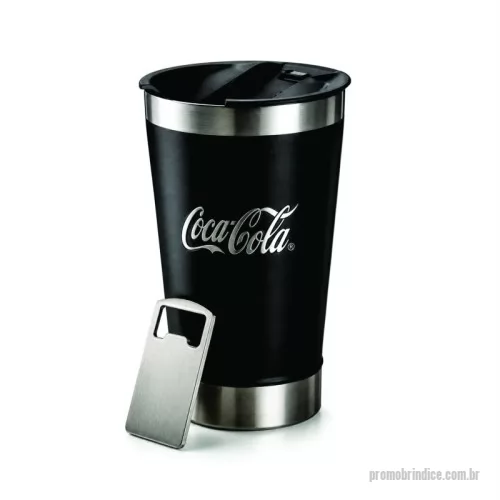 Copo térmico personalizado - Copo térmico em aço inox com capacidade de 473ml. Possui tampa com sistema de fechamento e abridor integrado. Produto livre de BPA, ideal para ações promocionais, eventos corporativos, campanhas de marketing e brindes personalizados para empresas.