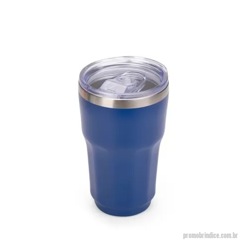 Copo térmico personalizado - Copo térmico com capacidade máxima de 300ml. Possui estrutura de parede dupla com interior em inox 304 e exterior em inox 201 e pintura eletrostática. Conta com tampa de pressão em plástico com protetor deslizante para o bocal e anel de vedação emborrachado.  Altura: 13,4 cm Largura: 8,3 cm Medidas aproximadas para gravação: (CxL): 3,5 cm x 6 cm Medidas Embalagem (A X L X P): 28 cm x 15 cm x 10,5 cm