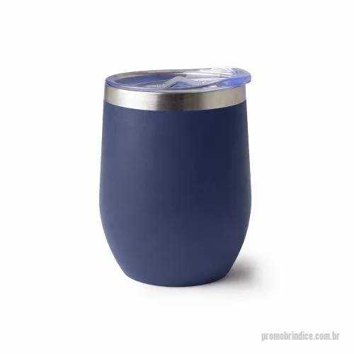 Copo térmico personalizado - Copo térmico 320ml de parede dupla em inox livre de BPA, contém tampa com bocal e trava de segurança.