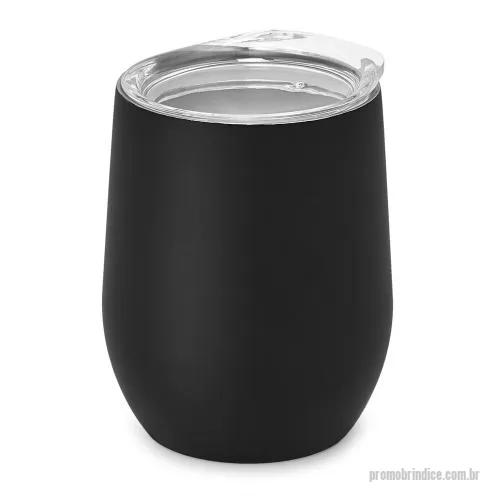 Copo térmico personalizado - Copo de viagem em aço inox, térmico com parede dupla isolada a vácuo e acabamento mate. Preserva bebidas quentes por 6h e frias por 8h.