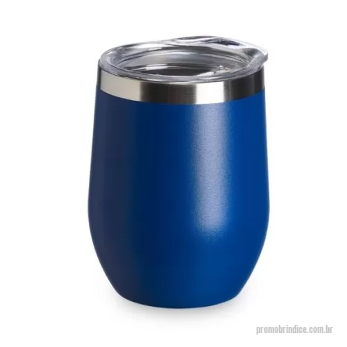 Copo térmico personalizado - Copo térmico de capacidade de 320ml, feito em inox, com parede dupla e tampa plástica (livre de BPA) com bocal para um consumo mais rápido e prático.