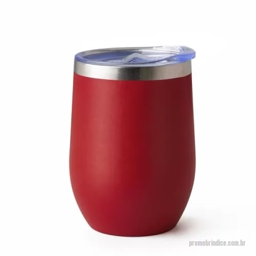 Copo térmico personalizado -  Copo térmico 320ml de parede dupla em inox livre de BPA, contém tampa com bocal e trava de segurança.