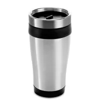 Copo térmico para café personalizado, fabricado em aço inox com PP ele possui corpo duplo revestido com tampa. Com capacidade de 420 e área nobre para a personalização da marca é o brinde certo para promover e divulgar sua empresa