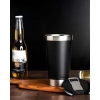 Copo Termico para Personalizar, Com design moderno o copo termico para personalizar conta com capacidade de 500ml, tampa com abridor e área nobre para a personalização do logotipo de empresas. Brinde útil para divulgar sua marca e fidelizar colaborad