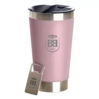 Copo térmico 473ml com abridor embutido na tampa. Gravação indelével da logo a laser no copo e no abridor. Um presente inovador, útil e durável; garantindo a visibilidade da sua marca por muitos anos. Despachamos com frete pago para Sul, Sudeste e Centro-Oeste