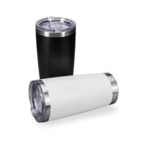 Este copo térmico feito em aço inox possui capacidade de até 520ml, construção em parede dupla e tampa em plástico com vedação a vácuo e bocal com trava de segurança, proporcionando a conservação da temperatura de líquidos por mais tempo. Sua pintura eletrostática confere uma cor duradoura e um acabamento de alta qualidade.