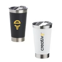 Copo térmico em inox com acabamento liso e capacidade de 500ml, fabricado em material livre de BPA, que garante segurança e durabilidade. Possui excelente desempenho térmico e mantém bebidas quentes ou frias por horas.  Características: • Corpo em inox; • Capacidade de 500ml; • Tampa com abridor embutido.