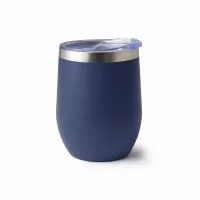 Copo térmico 320ml de parede dupla em inox livre de BPA, contém tampa com bocal e trava de segurança.