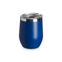 Copo térmico de capacidade de 320ml, feito em inox, com parede dupla e tampa plástica (livre de BPA) com bocal para um consumo mais rápido e prático.