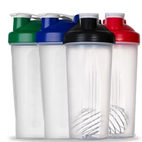 Coqueteleira personalizada - Coqueteleira para shake com capacidade de 600ml, copo com detalhes laterais em relevo e escala de medições em ml e oz. Tampa rosqueável com bocal e trava de segurança, acompanha misturador de mola.