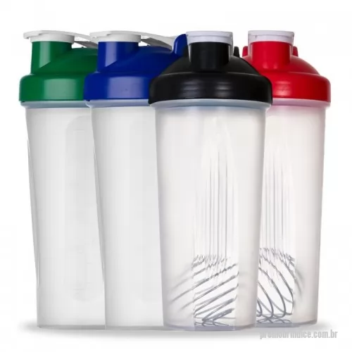 Coqueteleira personalizada - Coqueteleira para shake com capacidade de 600ml, copo com detalhes laterais em relevo e escala de medições em ml e oz. Tampa rosqueável com bocal e trava de segurança, acompanha misturador de mola.