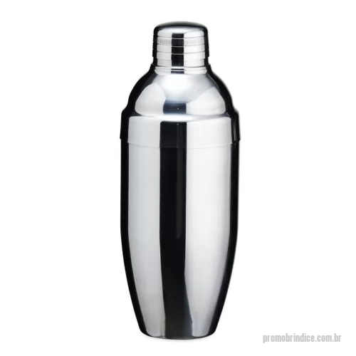 Coqueteleira personalizada - Coqueteleira de inox com capacidade para 750ml, contém tampa de pressão com peneira e tampa protetora.