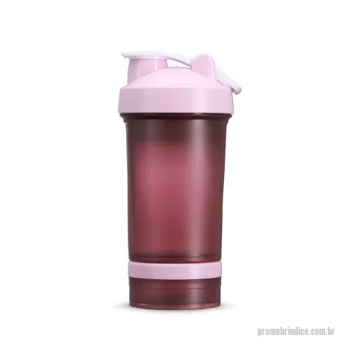 Coqueteleira personalizada - Coqueteleira com capacidade de 500 ml produzida em polipropileno livre de BPA, acompanhada de dois compartimentos extras de 150 ml e 100 ml que permitem armazenar suplementos ou porções adicionais de forma prática e organizada. O copo possui detalhes