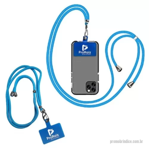 Cordão para celular personalizado - Salva Phone Cordinha com Medalha Personalizada 1500mm