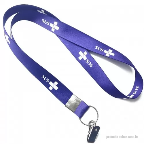 Cordão para crachá personalizado - Cordão para crachá com fecho jacaré personalizado 