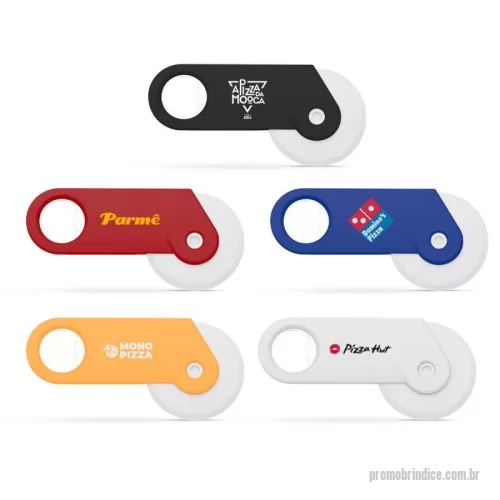 Cortador de pizza personalizado - Cortador de pizza. Com abridor de garrafas. Food grade. 132 x 63 x 8 mm