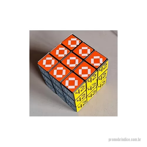 Cubo mágico personalizado - CUBO MAGICO PERSONALIZADO. Fabricado em material plastico. Gravação  somente a 1 cor  em tinta nos 6 lados do cubo.