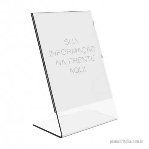 Displays em Acrílico personalizados - Display (Porta Panfletos) em L, feitos em PS Cristal em diversos tamanhos . 