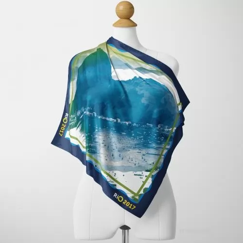 Echarpe personalizado - Echarpe 140x30cm em Cetim de Seda estampada pantone cores bainha de lenço 