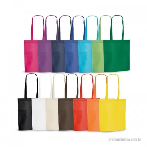 Ecobag personalizado - Sacola em non-woven (80 g/m²) termo-selado com alças de 75 cm. 380 x 415 x 85 mm