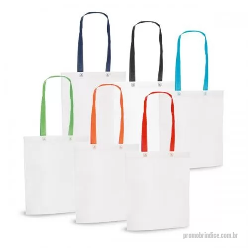 Ecobag personalizado - Sacola em non-woven (80 g/m²) termo-selado com alças de 55 cm. 330 x 390 x 80 mm