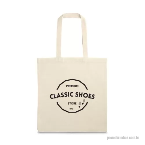 Ecobag personalizado - Sacola ecobag 100% algodão (140 g/m²) com alças de 60 cm.