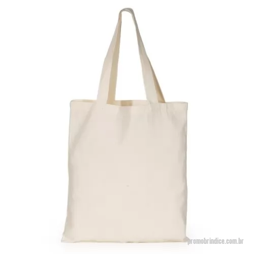 Ecobag personalizado - Sacola de algodão com alças costuradas na parte interna.