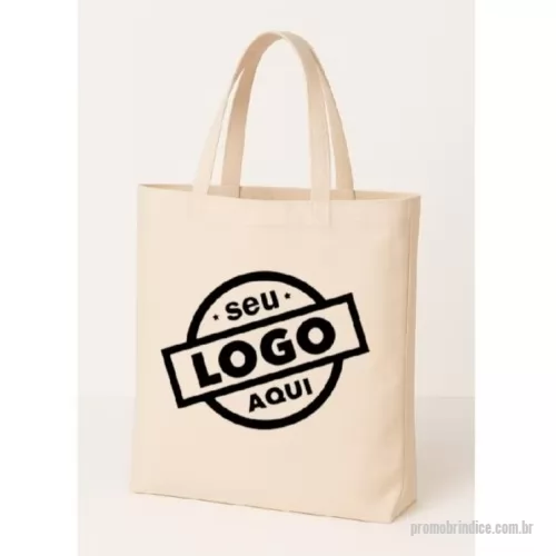 Ecobag personalizado - Ecobag de algodão com alça costurada internamente, largura e comprimento personalizado