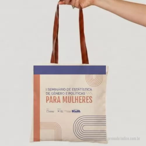 Ecobag personalizado - Ecobag de algodão com alça costurada internamente