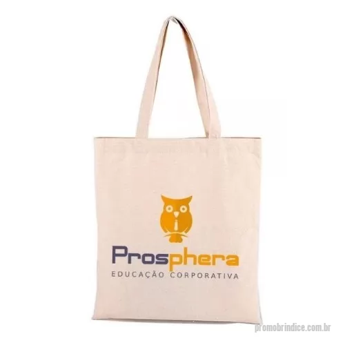Ecobag personalizado - Sacola ecológica produzida em lona leve e alça de algodão de 25 mm.  Medidas (LxA) 41×39, com gravação em Silk 