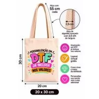 Ecobag Ecologica em Algodão Cru 160gr - Tamanho 20L x 30A